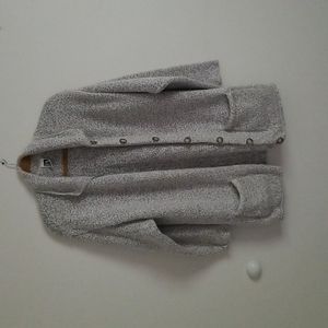 Vintage Gray Knit Button Cardigan